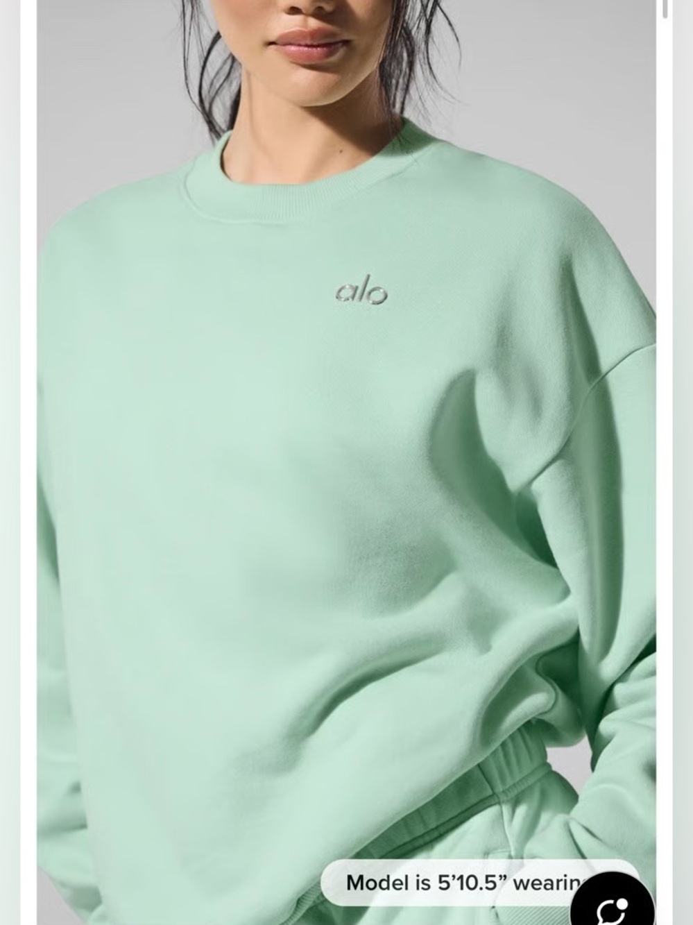 Alo Yoga Accolade Crew Neck Pullover Spearmint